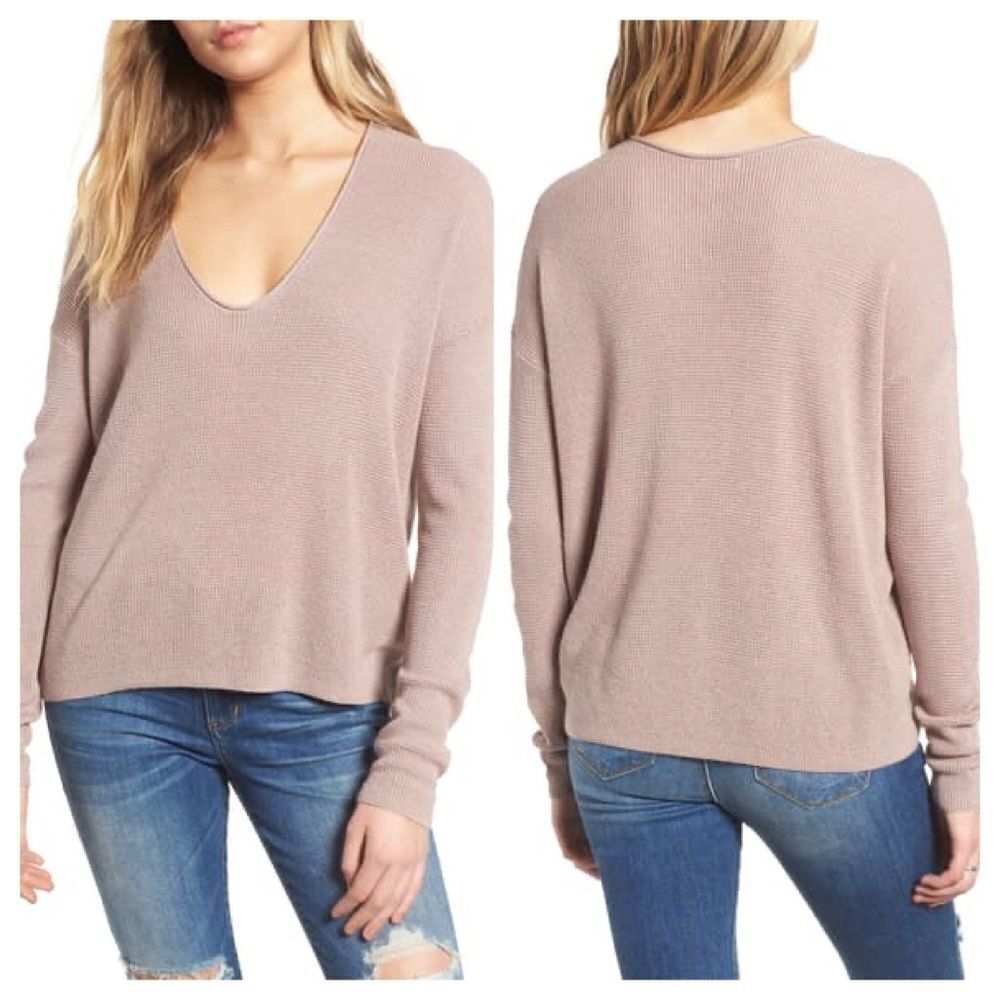 BP Textured Stitch V-Neck Pullover Size Large